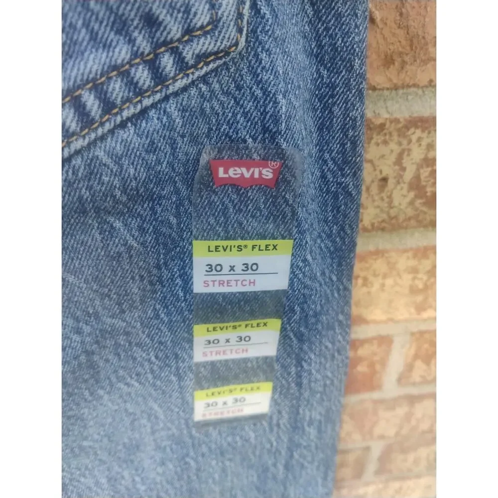 Levi’s 502 Taper Fit Jeans Men’s 30x30 Medium Wash Blue Denim Red Tab Work Pants